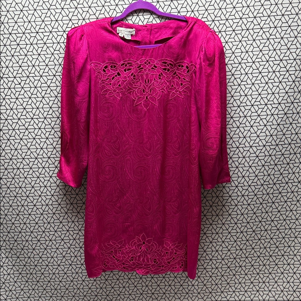 Elegant Pink Silk Dress